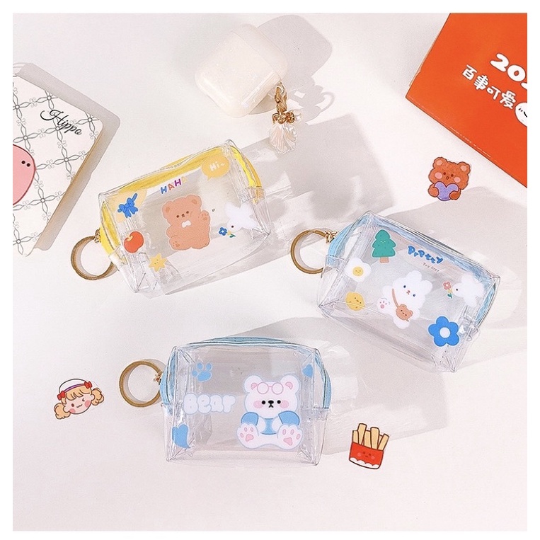 Bóp móc khoá hoạt hình ulzzang mini dễ thương