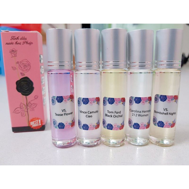 5 chai tinh dầu nước hoa Pháp
