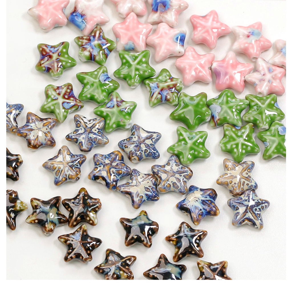 Chuỗi Hạt Sứ Hình Sao Biển Dùng Làm Vòng Tay / Điện Thoại Thủ Công diy