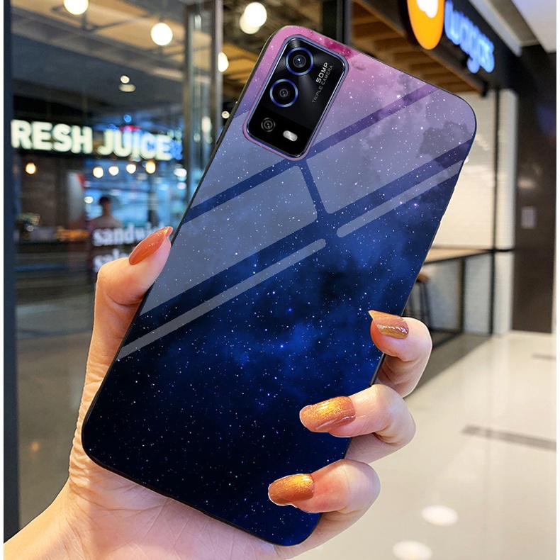 Ốp Lưng OPPO A55 Ốp kính bóng cao cấp Phi Hành Gia