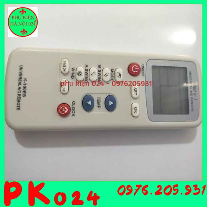 Điều khiển điều hòa đa năng dùng chung cho các dòng điều hòa hiện nay K-1000ES