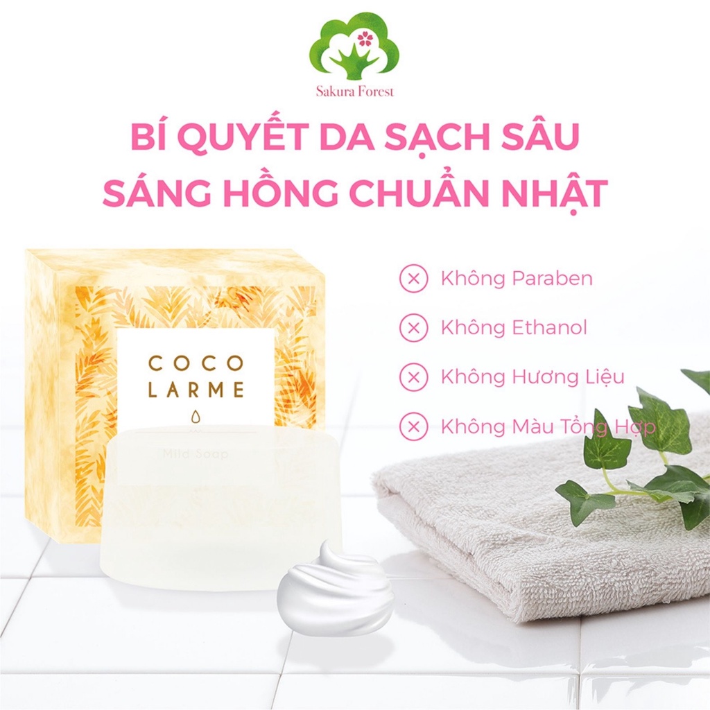 Combo 3 bánh Xà Phòng Rửa Mặt Cocolarme, Loại Bỏ Mụn Đầu Đen, Thu Nhỏ Lỗ Chân Lông 85g