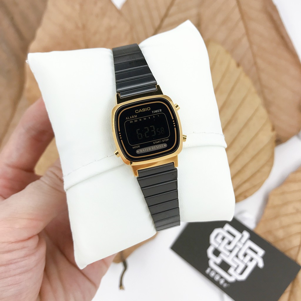 Đồng hồ nữ Casio LA670 / LA670WEGB-1B dây thép chính hãng
