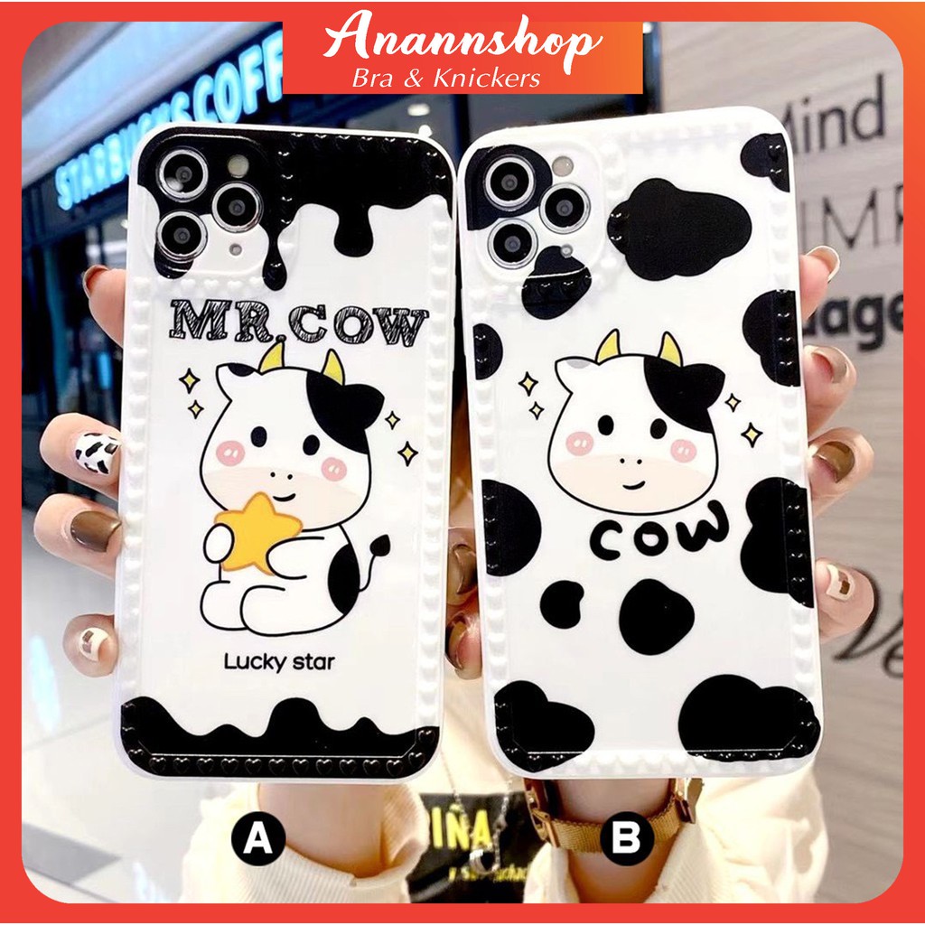 Ốp Lưng Iphone Bò Sữa Cow Full Viền Tim 5/5s/6/6plus/6s/6splus/7/7plus/8/8plus/x/xr/xs/11/12/11promax/plus/12promax