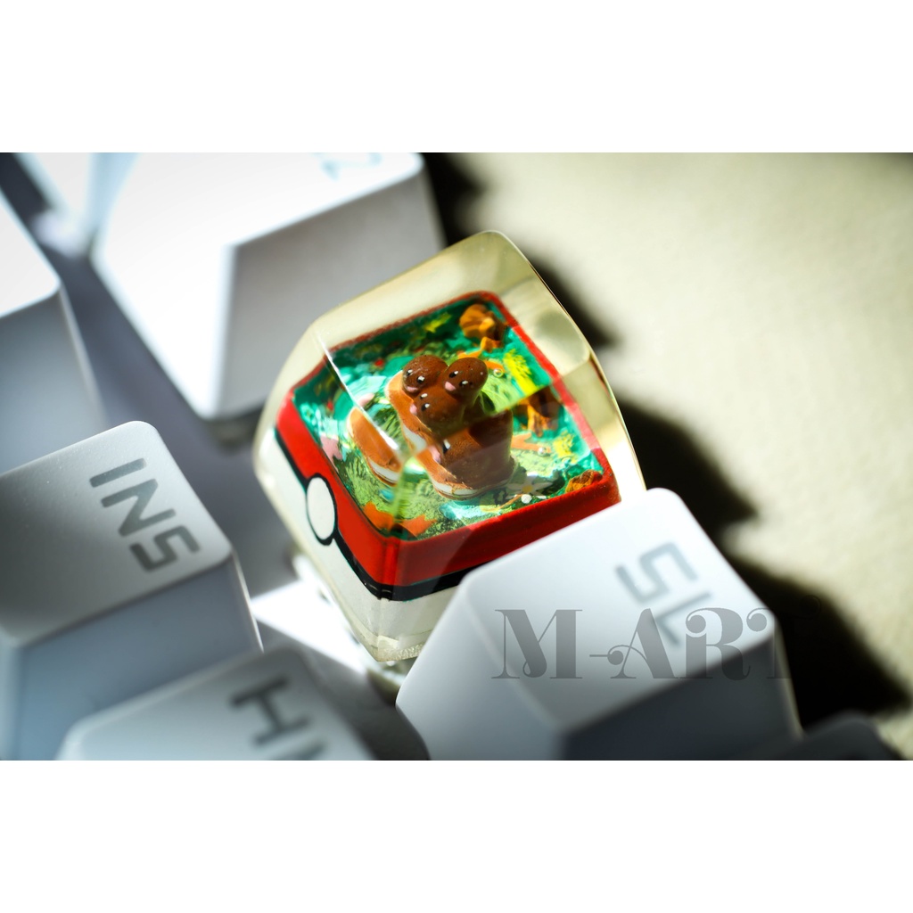 Nút bàn phím cơ resin Pokemon Dugtrio siêu dễ thương - Dugtrio Pokemon Keycaps