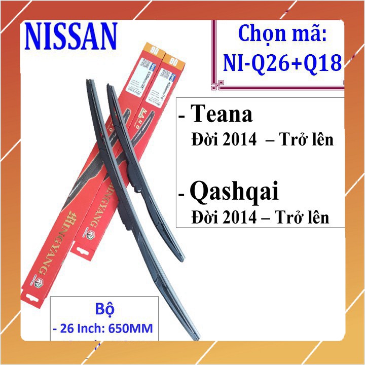 Cần gạt mưa NISSAN TEANA, QASHPAI- VÀ CÁC DÒNG XE KHÁC HÃNG NISSAN S1