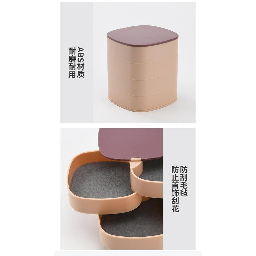 Hộp đựng mỹ phẩm để bàn nhiều ngăn có thể xoay tiện dụng