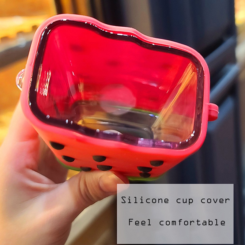 Bình Nước Nhựa Hình Que Kem / Dưa Hấu Dễ Thương Kèm Ống Hút Chống Rò Rỉ Không BPA Free Cu ZOEBR HYJP20416