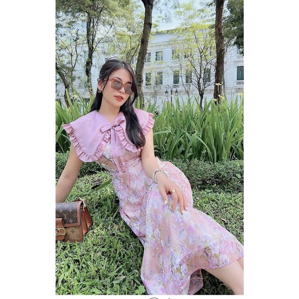 Váy voan Dwear tím lilac size M