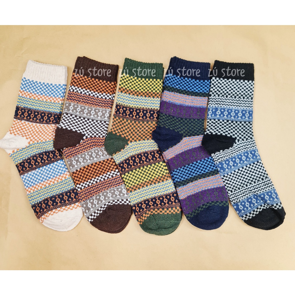 tất thổ cẩm vintage cổ cao