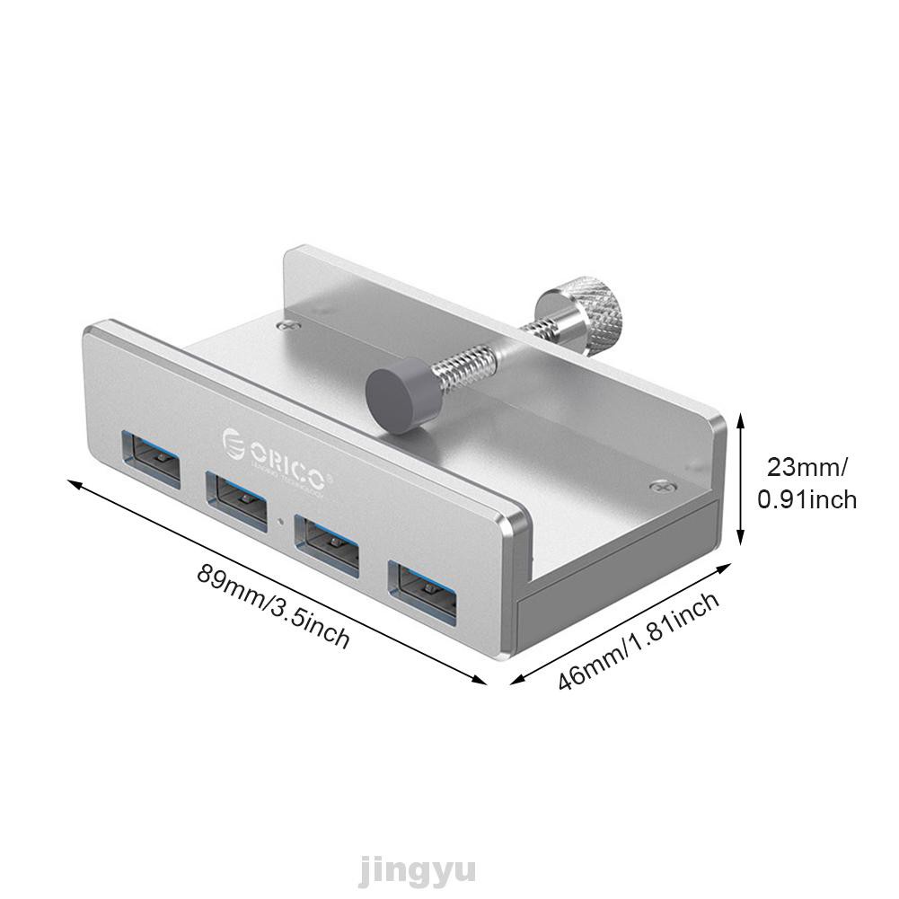 USB 3.0 hub 4 cổng sạc truyền dữ liệu di động với đèn báo LED kẹp hợp kim nhôm cho máy tính xách tay PC