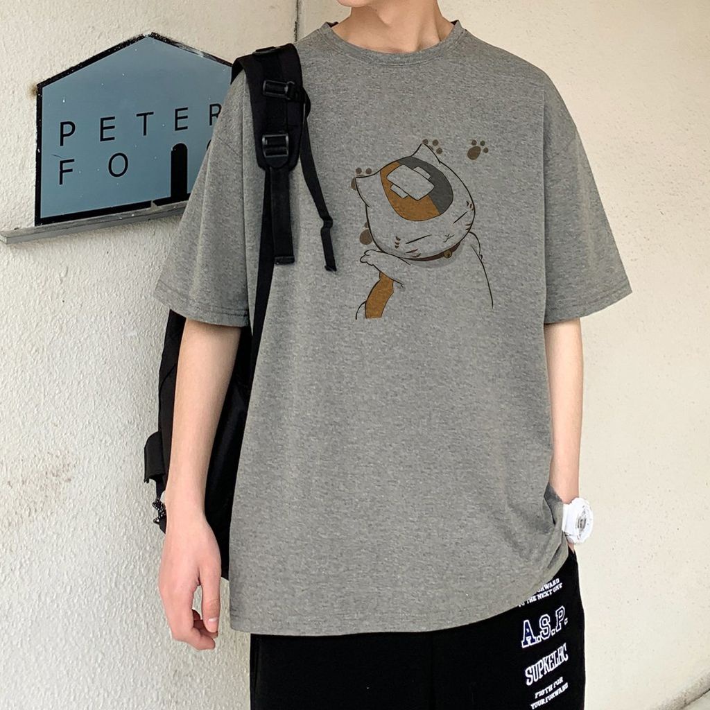 Áo Thun Tay Lỡ In Mèo Trắng - Cotton Form Rộng Unisex Nam Nữ | Đầy Đủ Hình Ảnh | 1999 Brand | BigBuy360 - bigbuy360.vn