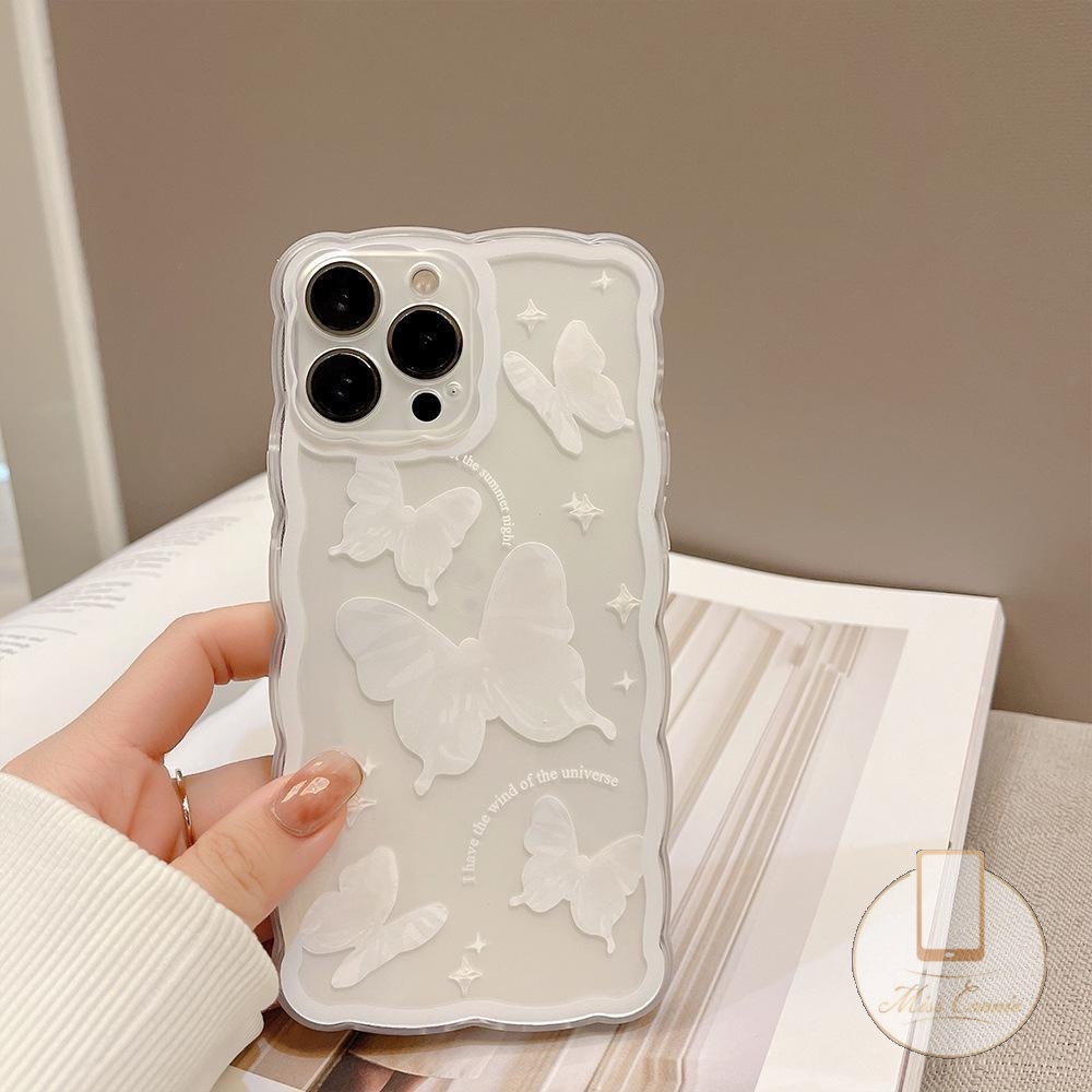 Ốp Điện Thoại Tpu Mềm Trong Suốt Hình Hoa Bướm Cho iPhone 11 7Plus 8Plus XR X XS Max 12 13 11 Pro Max 6 6S Plus 7 8 SE 2020