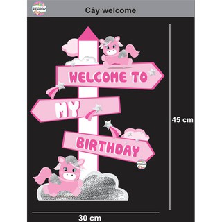 Cây welcome to my birthday Pony hồng bạc