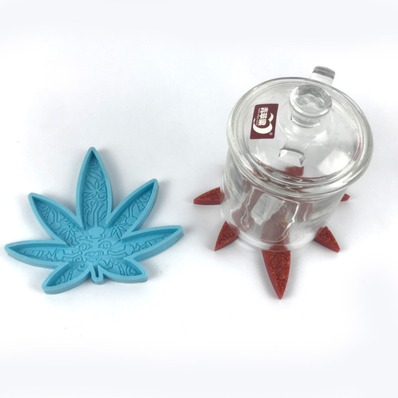 Khuôn Silicone Làm Đế Lót Ly Hình Chiếc Lá