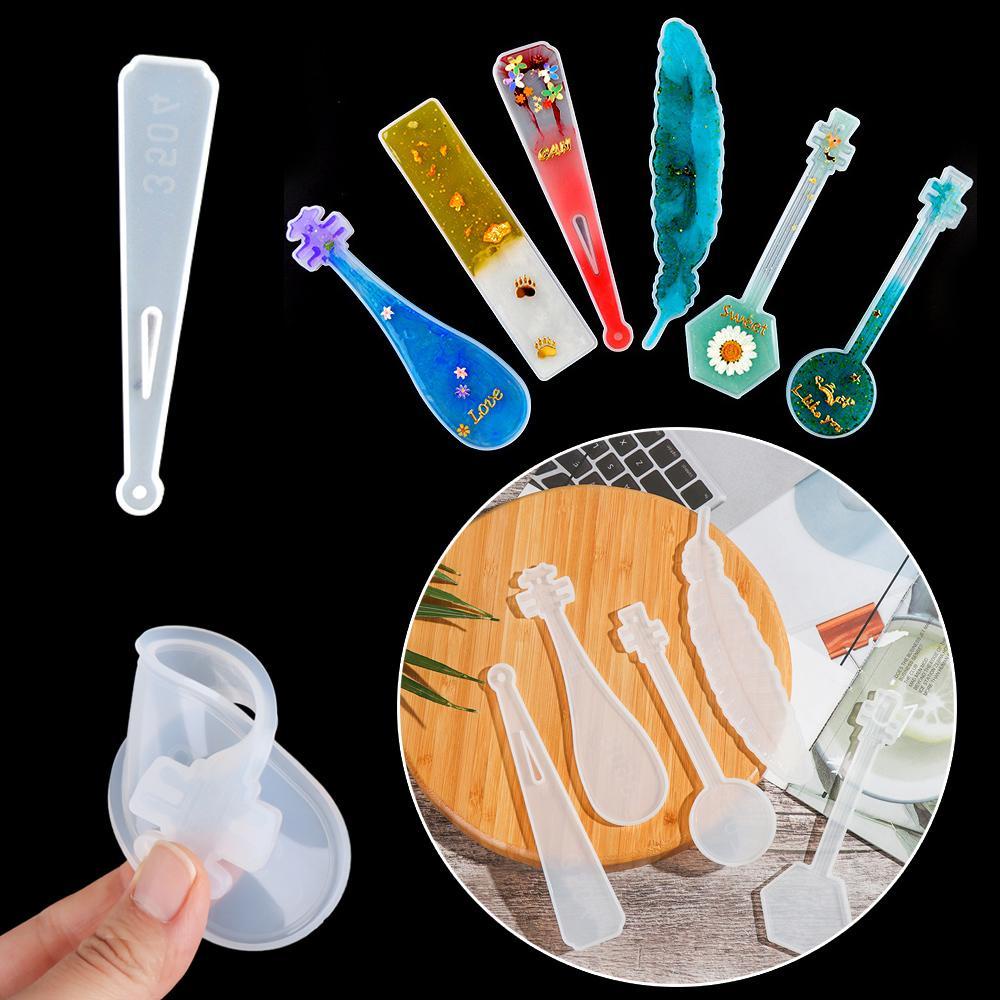 Khuôn Làm Thẻ Đánh Dấu Trang Sách Bằng Nhựa Resin Hình Móc Khóa|Keo Dán Trang Trí Sổ Tay Thủ Công Chất Lượng Cao