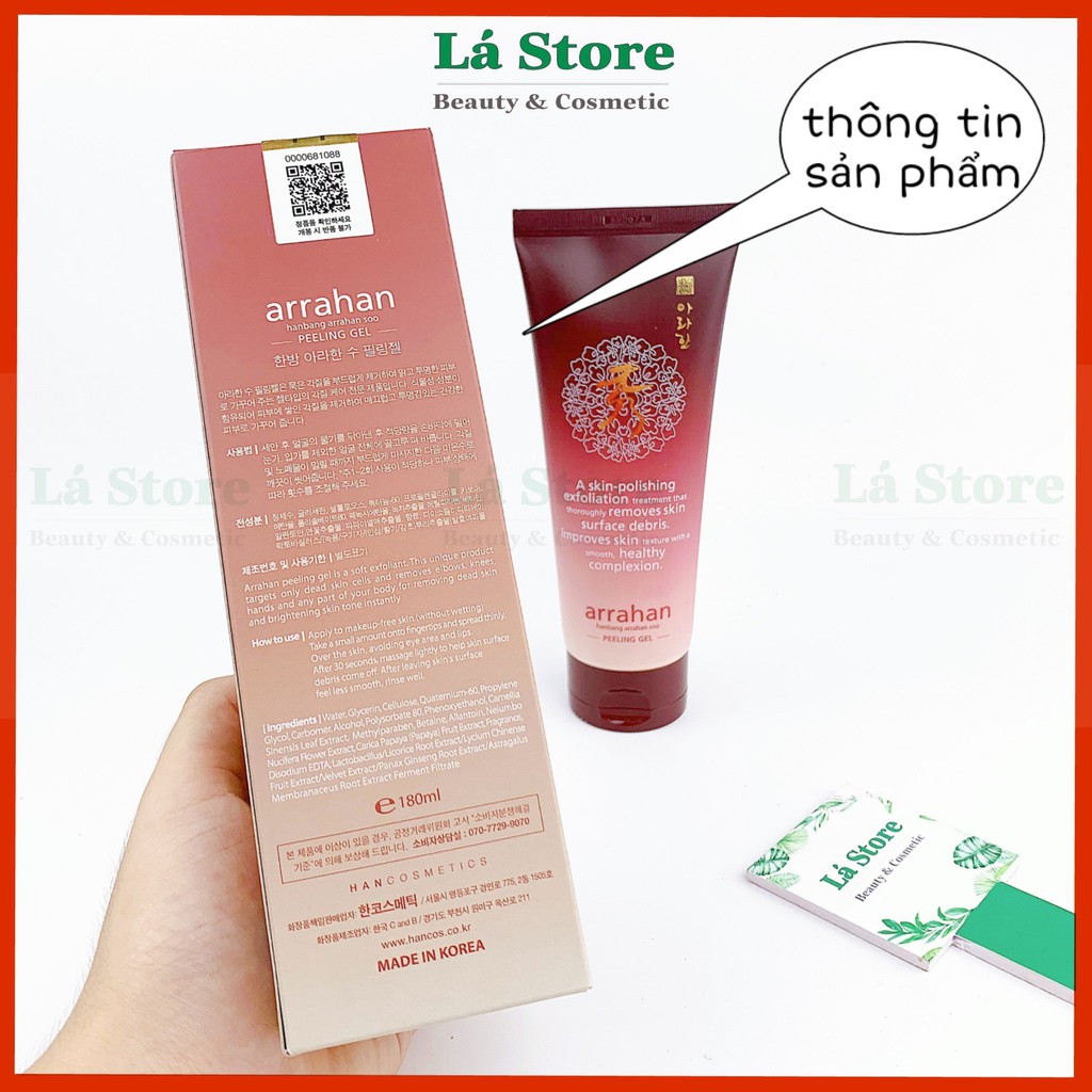 Kem Tẩy Da Chết Thảo Dược Arrahann Peeling Gel - Lá Store