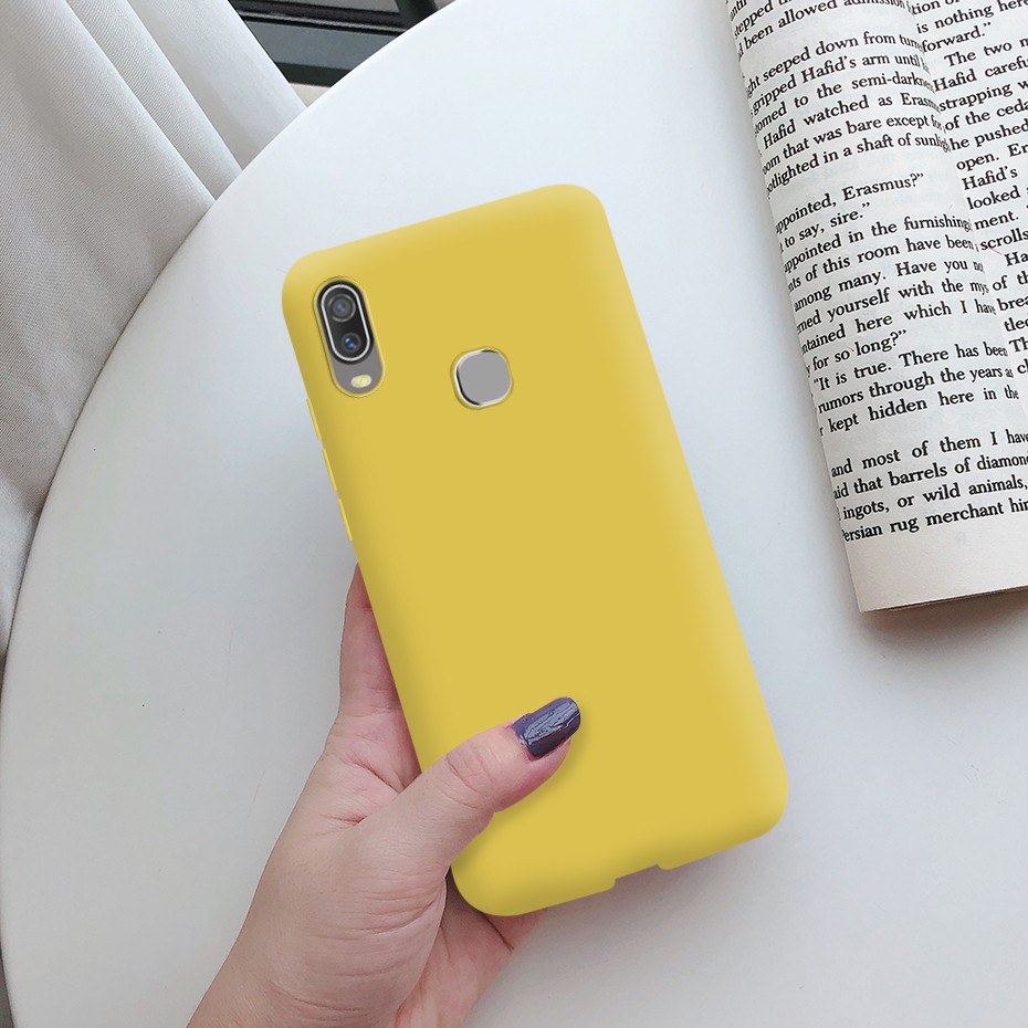 Ốp điện thoại silicon mềm bề mặt nhám màu kẹo thích hợp cho Vivo Y11 2019 Y11 2019 1906 Vivoy11