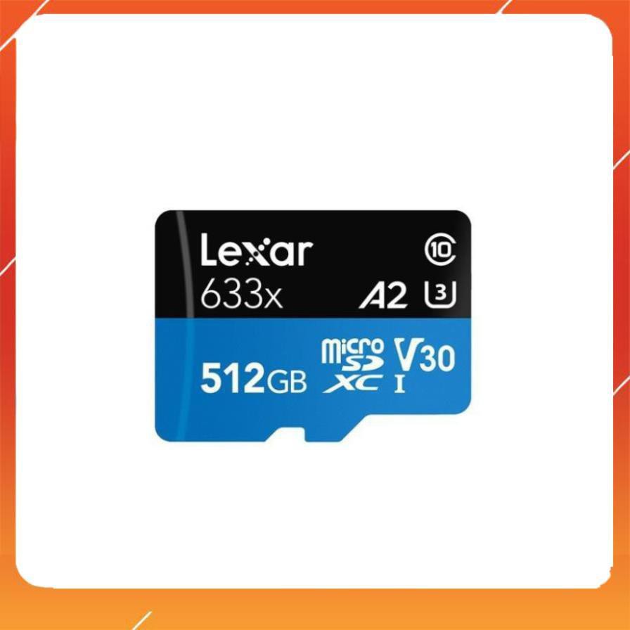 Thẻ nhớ MicroSDXC Lexar 512GB A2 V30 U3 4K 633x 100MB/s - With Adapter