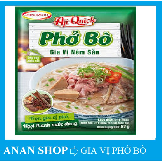 Gói Gia vị nêm sẵn nấu phở bò Aji-Quick - gói 57g