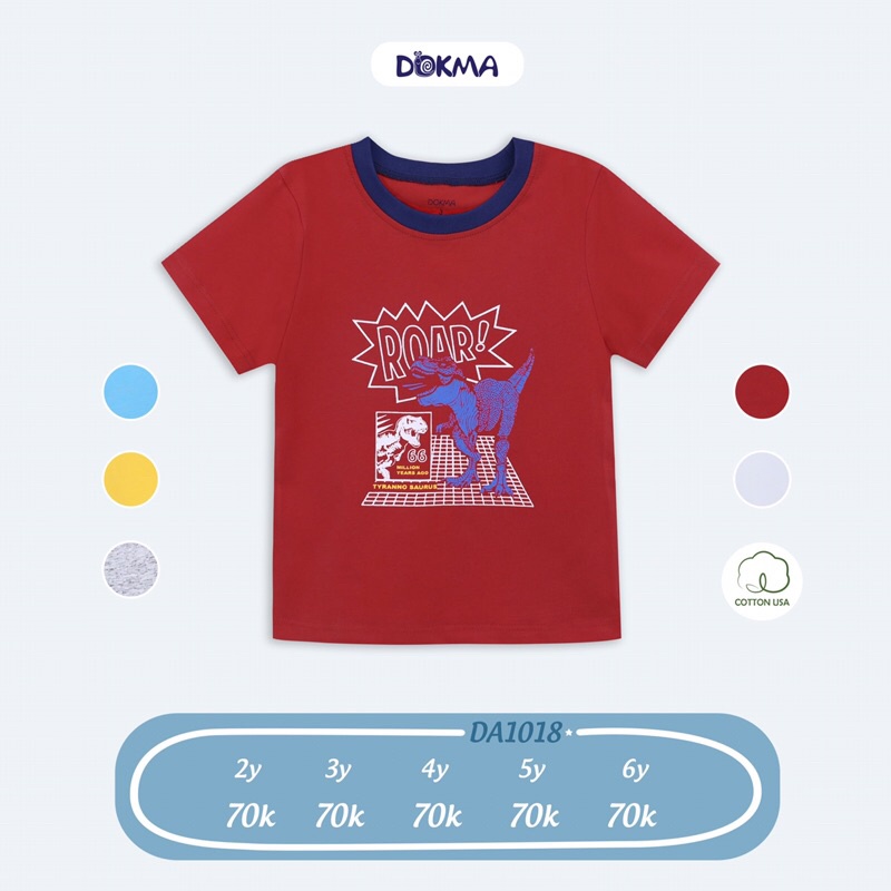 Áo cộc tay bé trai Dokma DA1018