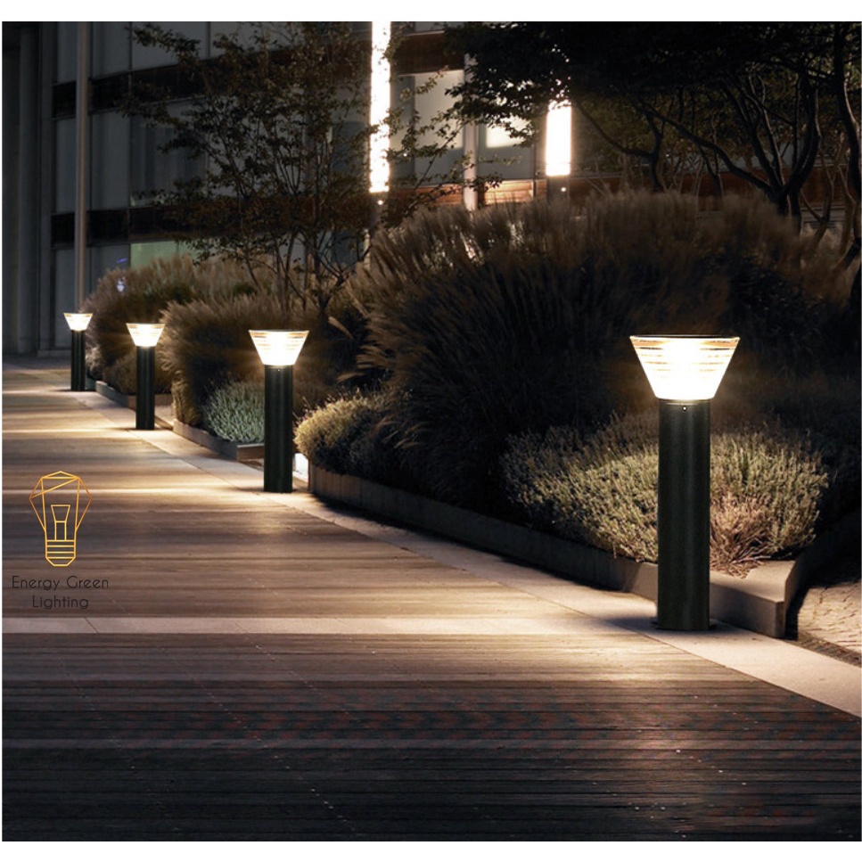 Đèn Cột Sân Vườn Energy Green Lighting Hình Nón DSV-2160 - Chiều Cao 60cm - Sử Dụng Điện Và Dùng Năng Lượng Mặt Trời