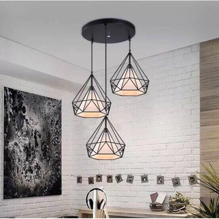 Bộ 3 đèn thả kim cương 25cm