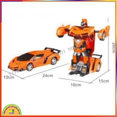 Xe ô tô đồ chơi biến hình thành rô bốt điều khiển từ xa hàng loại 1 có kèm sạc pin TKMB68