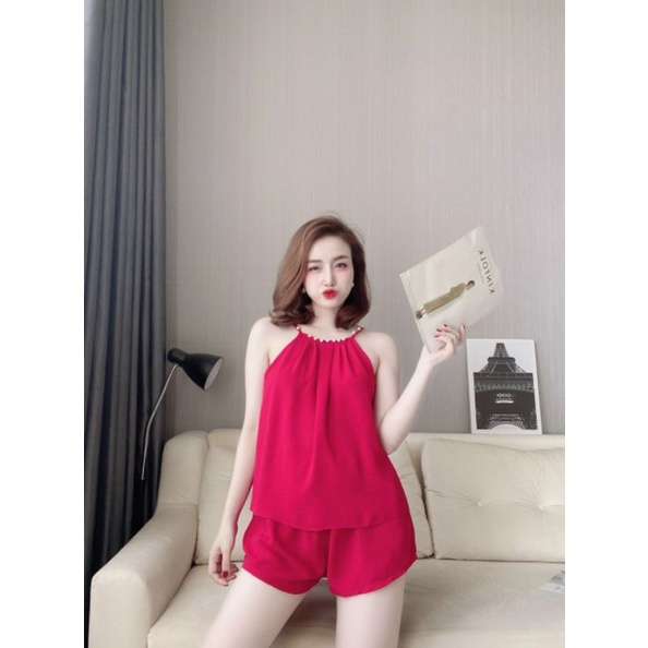 đồ bộ 2 dây quần có túi