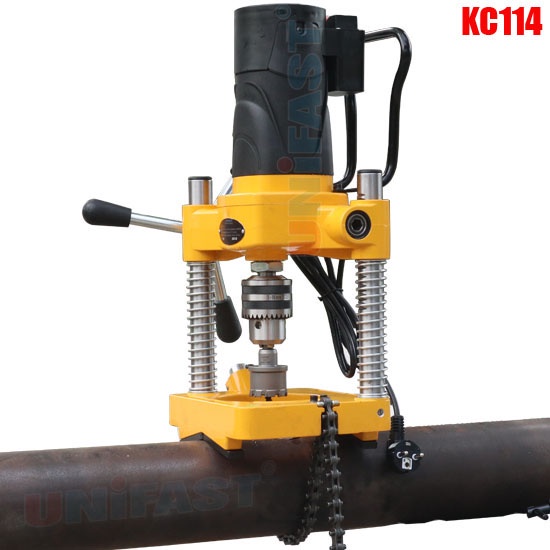 Máy Khoan Lỗ Trên Ống Thép, Inox, Chữa Cháy Unifast KC114