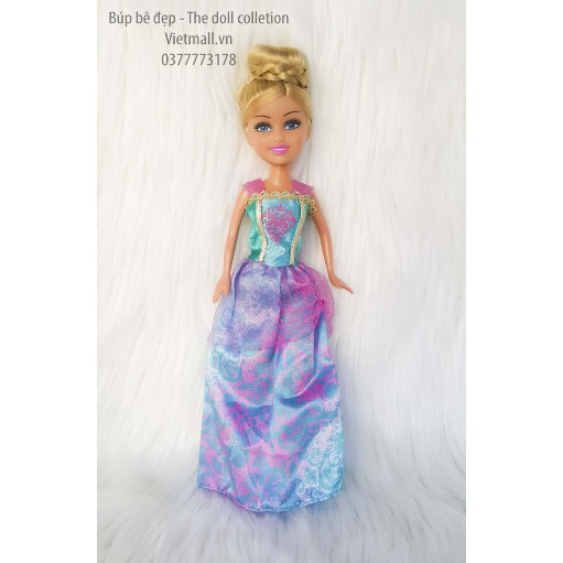 Búp bê công chúa dễ thương, tóc vàng, kèm váy nhiều màu sắc