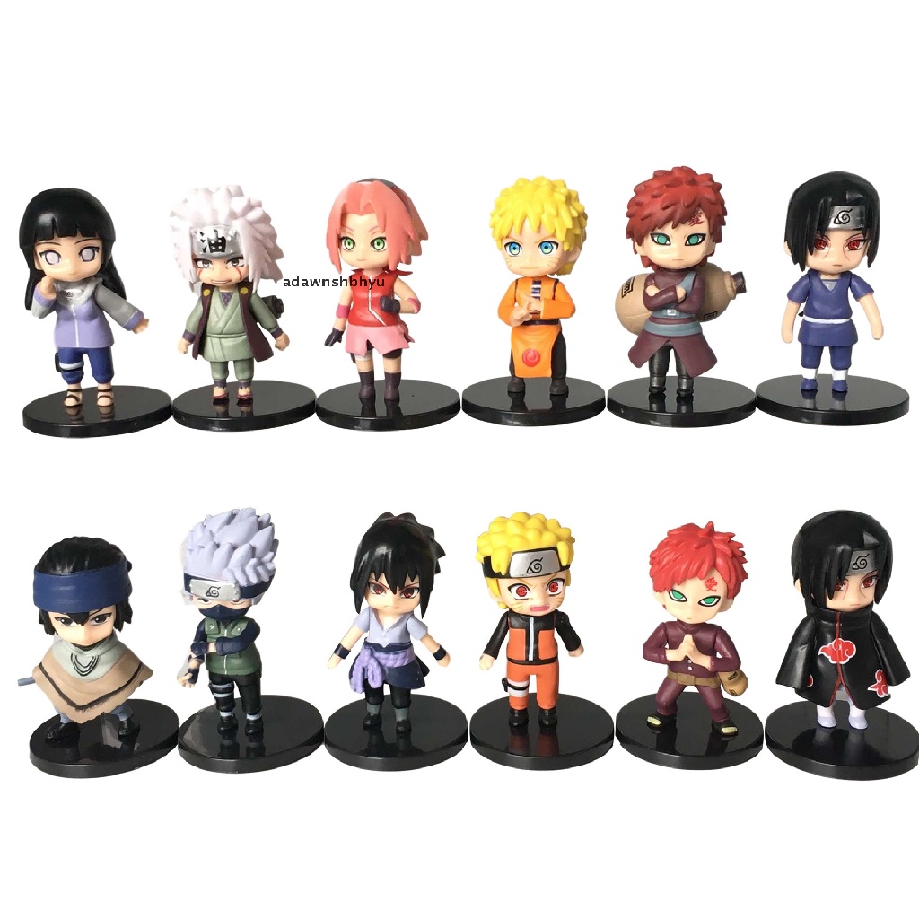 Bộ 12 Nhân Vật Anime Naruto Shippuden Hinata Sasuke Itachi Kakashi Gaara