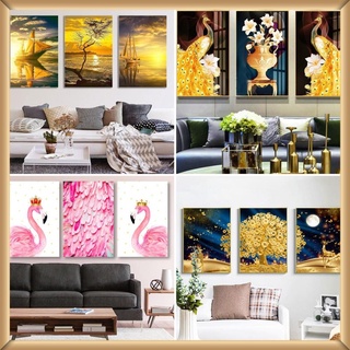 Bộ 3 tranh treo tường phong thủy mang lại bình an, tài lộc - Tranh treo tường Halo Canvas - Tranh Canvas decor trang trí