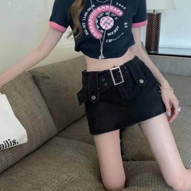 Quần giả váy denim IELGY thời trang mùa hè dành cho nữ