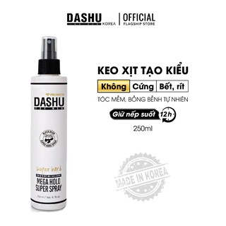 Keo Xịt Tạo Kiểu Tóc Dashu Mega Hold Super 50ml, Xịt Trắng giữ nếp tóc