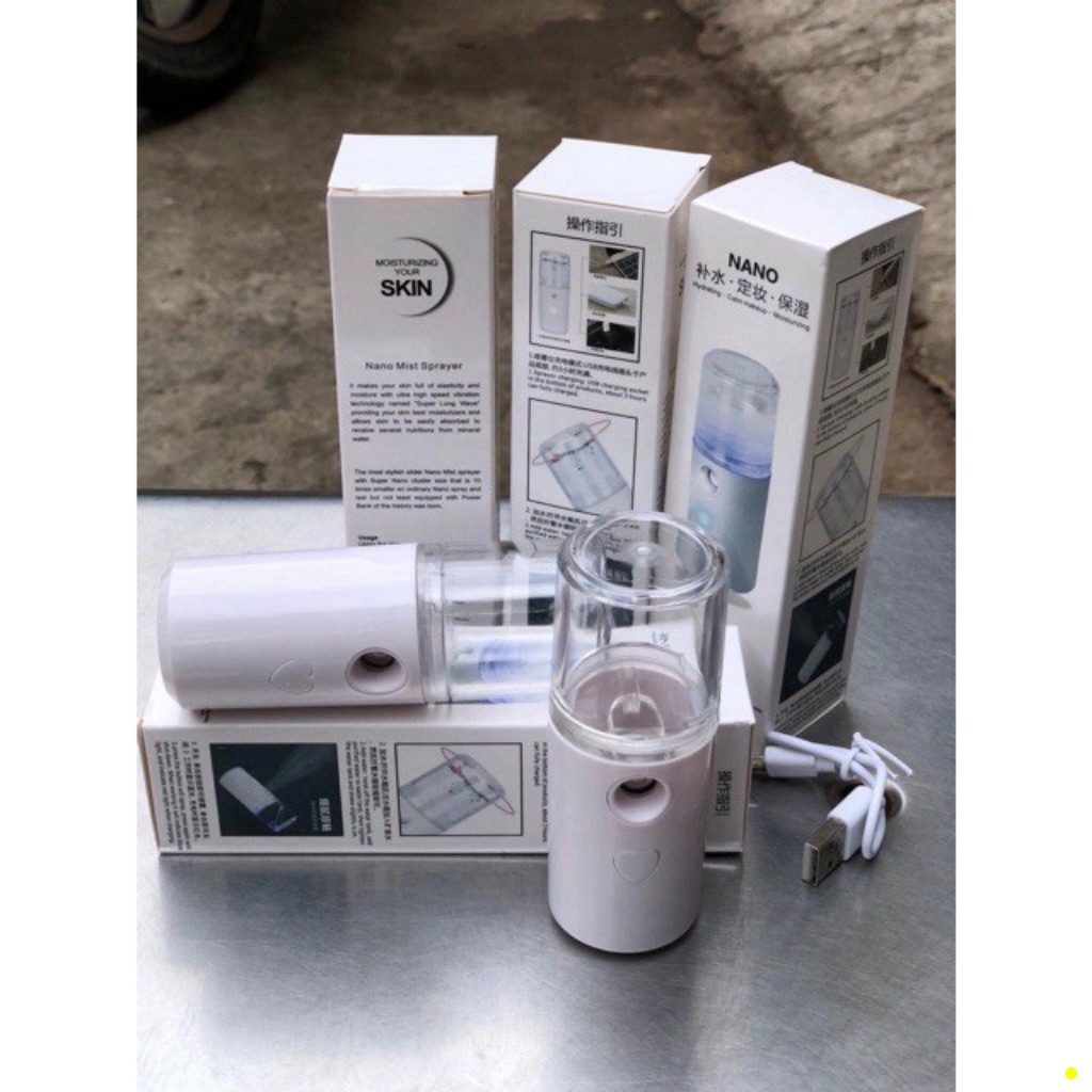 Máy Phun Sương Cầm Tay Xịt Khoáng MINI NANO - Cáp Sạc  - Cấp Ẩm Dưỡng Da Bổ Sung Khoáng [ Phun sương mini ] | BigBuy360 - bigbuy360.vn