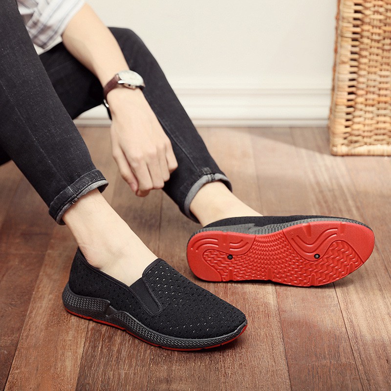 Giày lười nam vải đệt dáng thể thao siêu chất