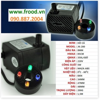 Bơm chìm hồ cá 5w hoặc 8w