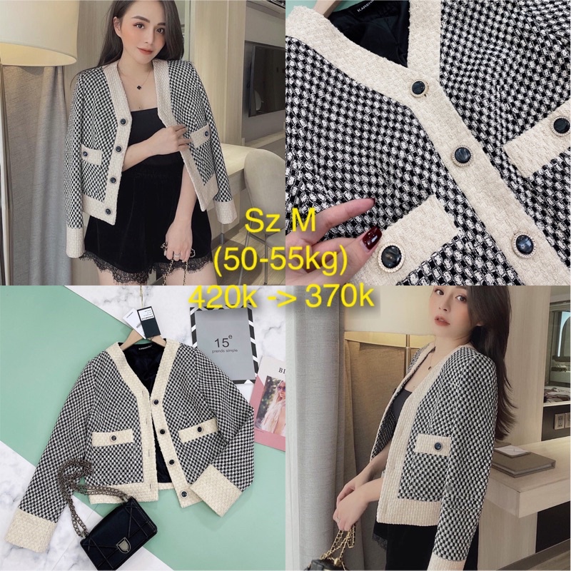 Áo dạ kẻ viền 420k -> 370k