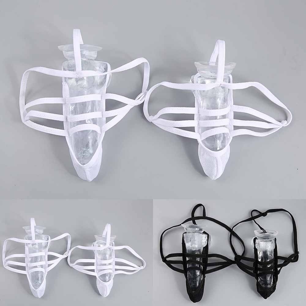 BLURVER~Men Briefs Jockstrap Lace-Up Lingerie Low-Rise Trunks Underpants Breathable