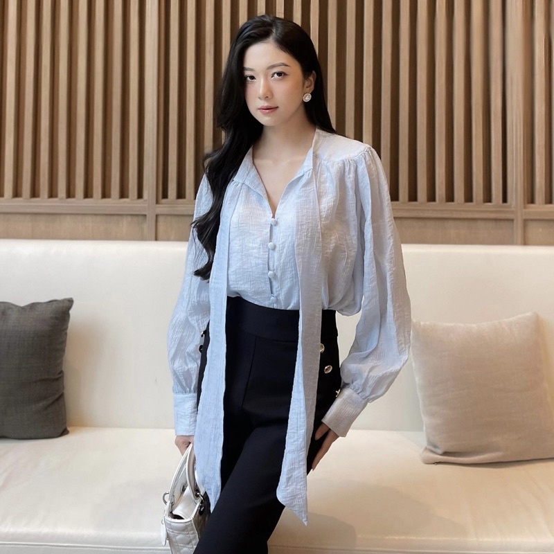 Áo sơ mi xanh pastel BLUE - Hàng thiết kế bởi Jang Closet