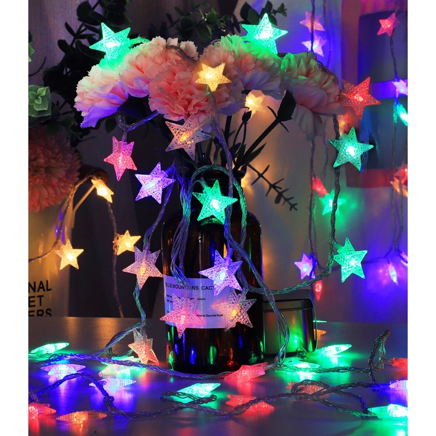 Đèn LED Trang Trí Hình Ngôi Sao, Trang Trí Noel, Tết
