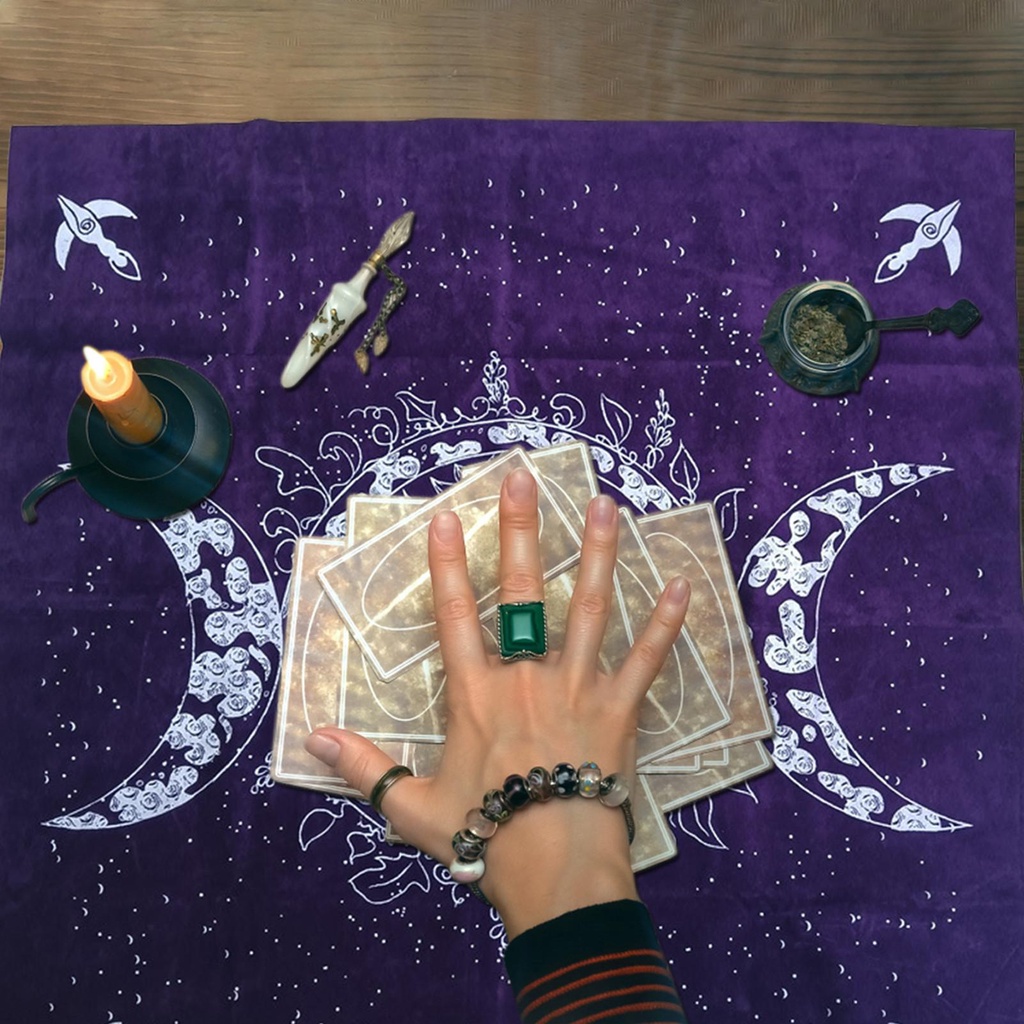 Khăn Trải Bàn Chơi Bài Tarot 19.3in 49 x 49CM Tiện Dụng