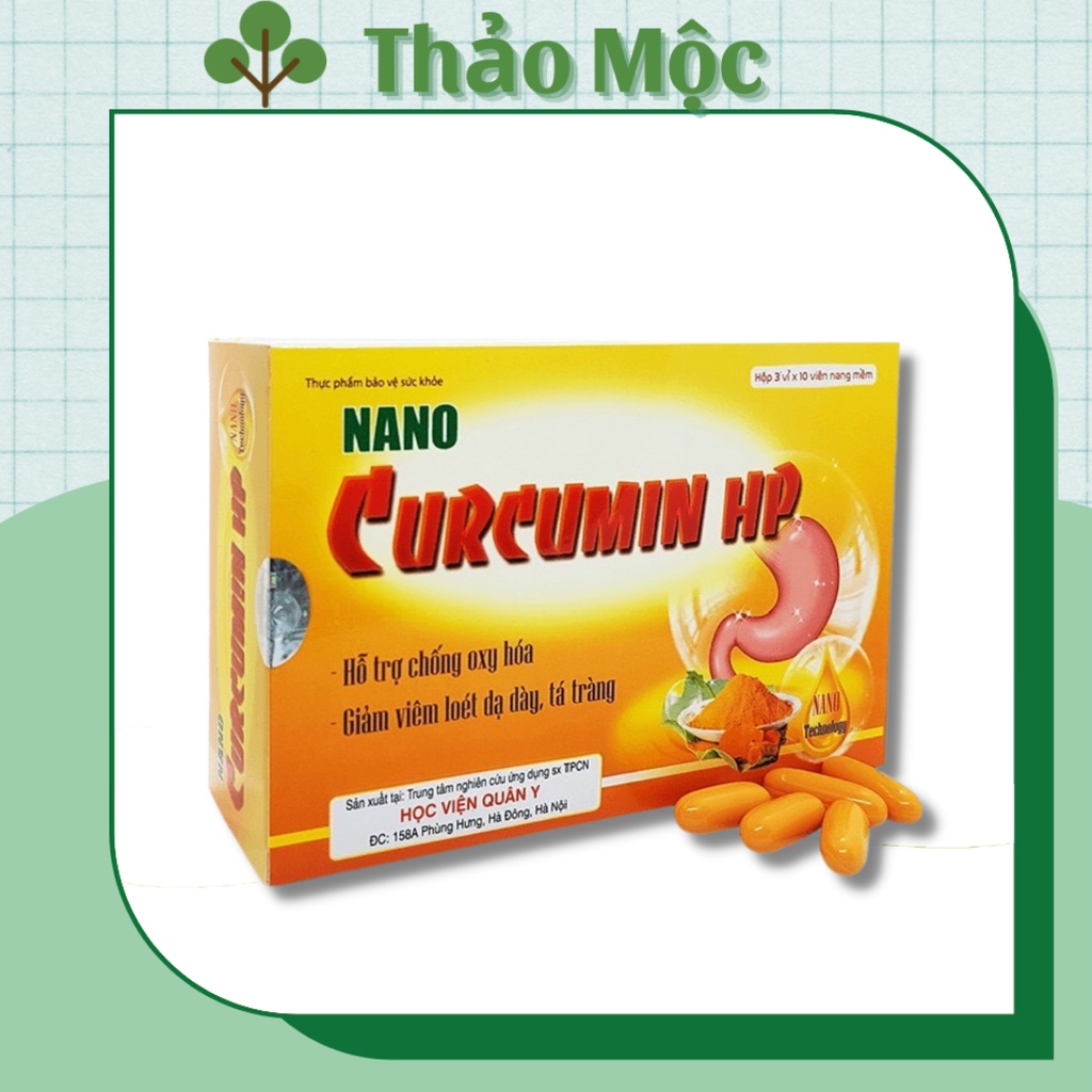 [ CHÍNH HÃNG ] Nano Curcumin Hp - Học Viện Quân Y- Ức Chế Vi Khuẩn HP