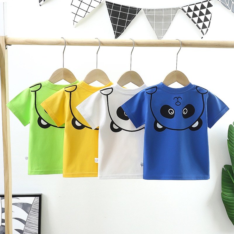 Áo Thun Tay Ngắn Chất Liệu Cotton Thời Trang Mùa Hè Cho Bé