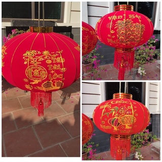 Đèn lồng vải treo tết lễ hội size 60cm/80cm/100cm