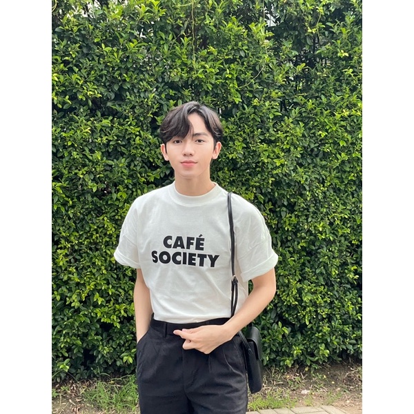 Áo thun CAFE SOCIETY chữ đen