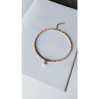 Vòng cổ choker mặt hoa kết cườm daisy🌼🌼🌼