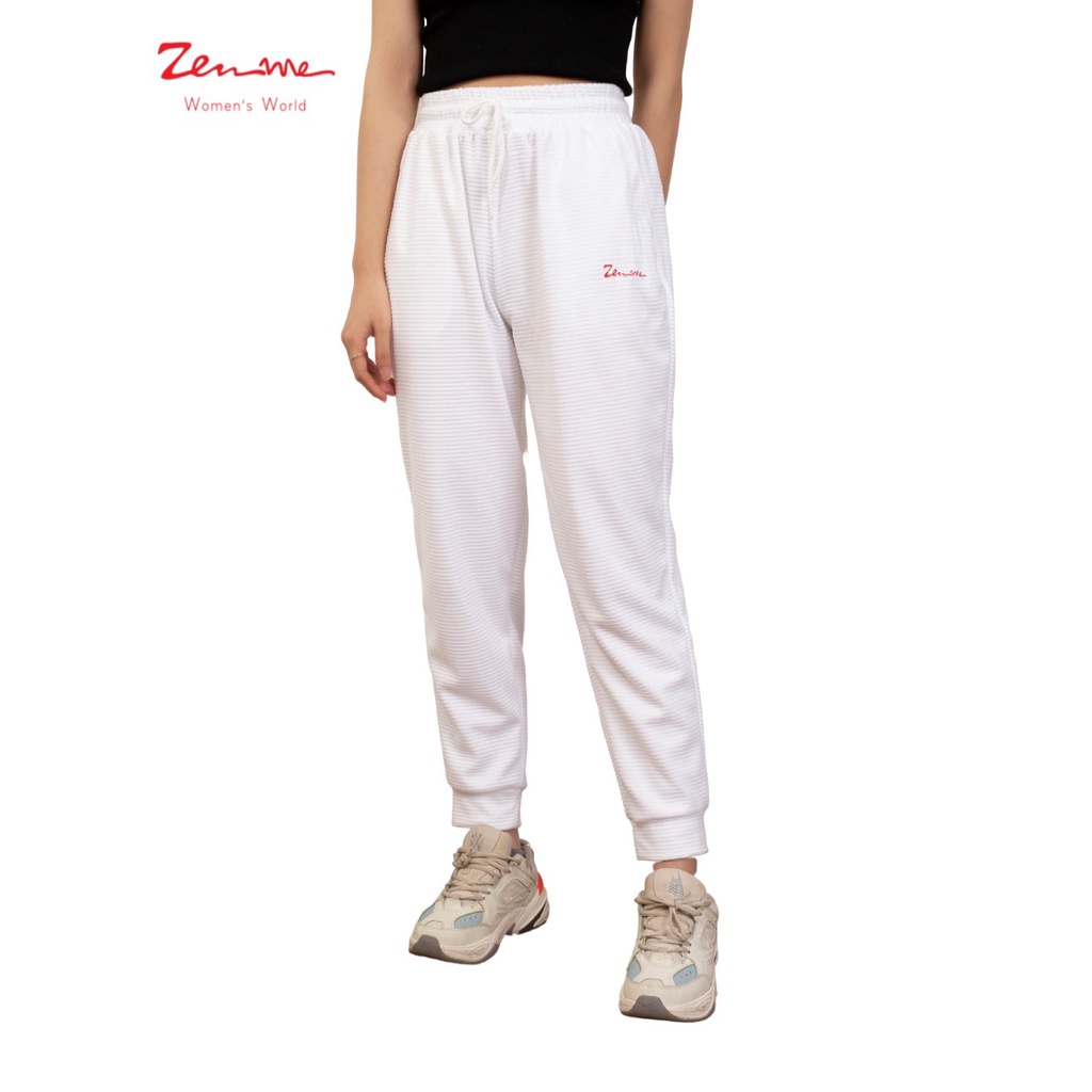 Quần jogger nữ Zen Me ống bo năng động vải hạt ngô dày dặn thu đông cạp chun ôm dáng