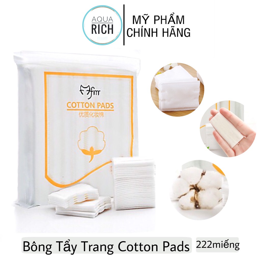 Bông Tẩy Trang 3 Lớp Cotton Pads - Túi 222 miếng